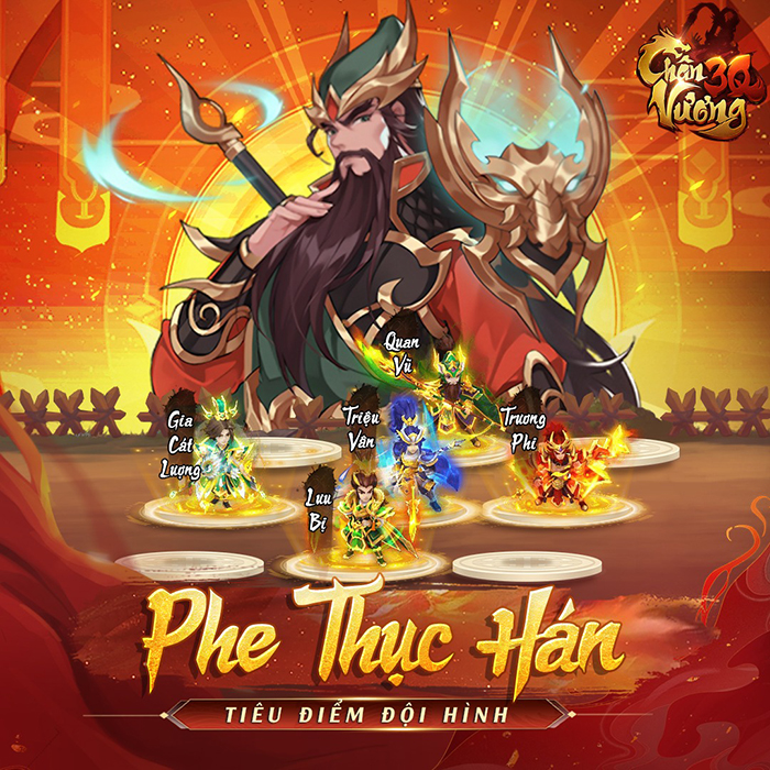 Soi sức mạnh phe Lưu Thục trong game Chân Vương 3Q Mobile 2