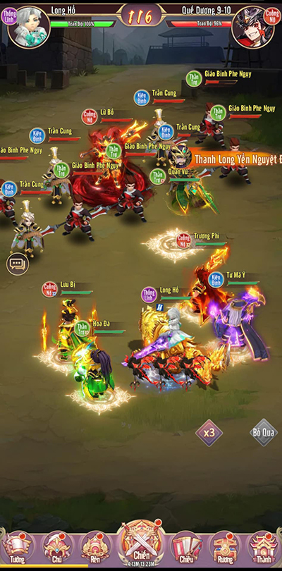 Soi sức mạnh phe Lưu Thục trong game Chân Vương 3Q Mobile 1