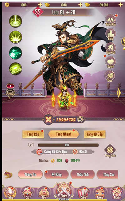 Soi sức mạnh phe Lưu Thục trong game Chân Vương 3Q Mobile 3