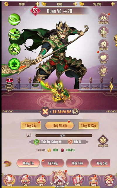 Soi sức mạnh phe Lưu Thục trong game Chân Vương 3Q Mobile 5