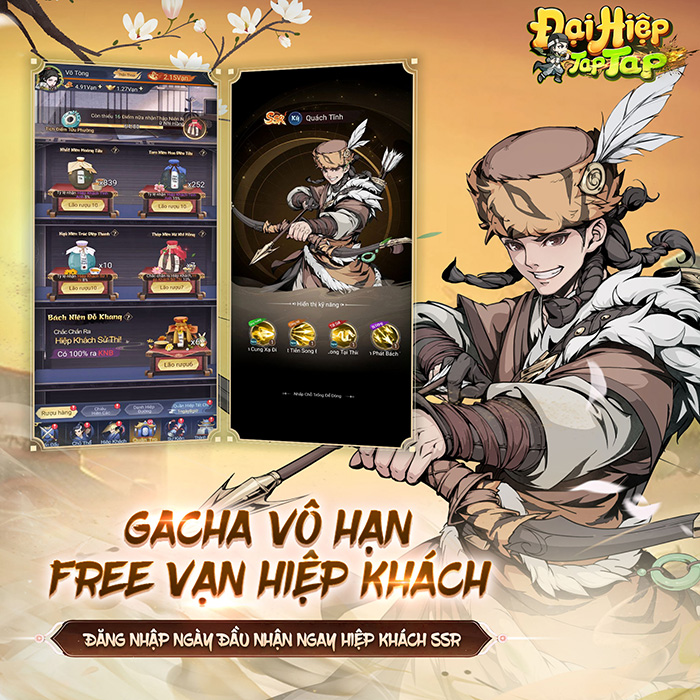 Vào game Đại Hiệp Tap Tap nâng chén thỏa thích, nhận ngay hiệp khách bá đạo! 3 Vào game Đại Hiệp Tap Tap nâng chén thỏa thích, nhận ngay hiệp khách bá đạo! 3