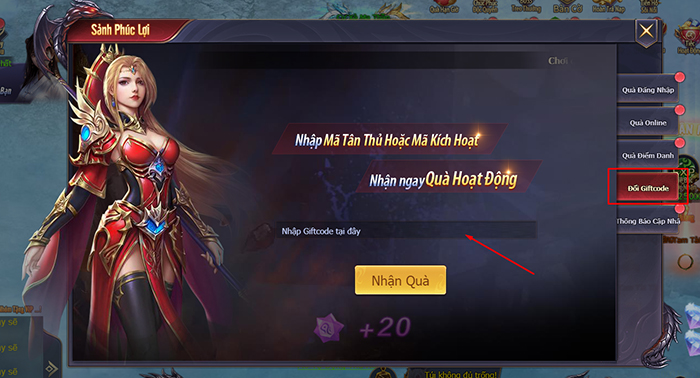 Tổng hợp gift code game Kiếm Vũ CMN mới nhất trong tháng 1