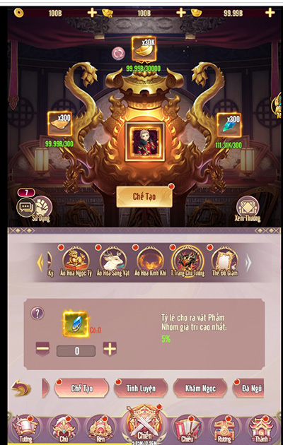 Chân Vương 3Q cho người chơi thoả sức chế đồ, triệu hồi Võ Tướng không giới hạn 2