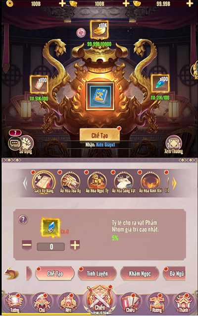 Chân Vương 3Q cho người chơi thoả sức chế đồ, triệu hồi Võ Tướng không giới hạn 3