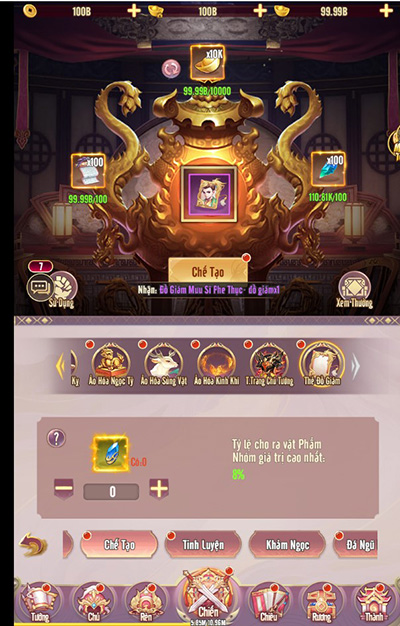 Chân Vương 3Q cho người chơi thoả sức chế đồ, triệu hồi Võ Tướng không giới hạn 5