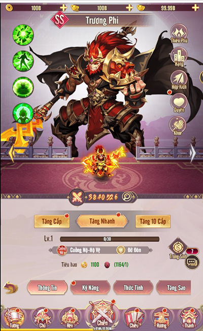 Chân Vương 3Q cho người chơi thoả sức chế đồ, triệu hồi Võ Tướng không giới hạn 6