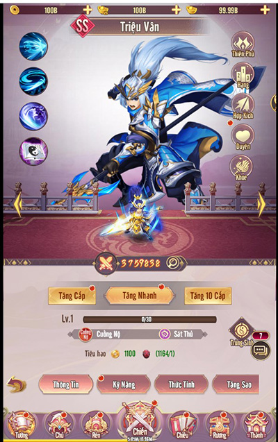 Chân Vương 3Q cho người chơi thoả sức chế đồ, triệu hồi Võ Tướng không giới hạn 7