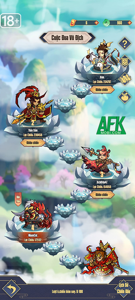 Thiên Đình Ta Vô Địch có nhịp độ chơi nhanh, dân cày dư sức đua Top 5