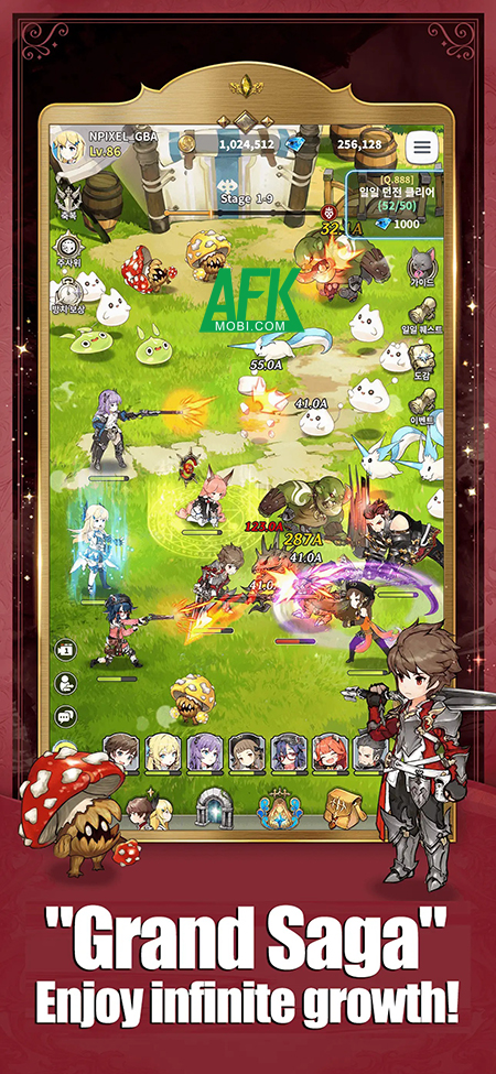 Tập hợp các hiệp sĩ để cứu lấy nhân loại trong Gran Saga Idle: KNIGHTS x KNIGHTS 0