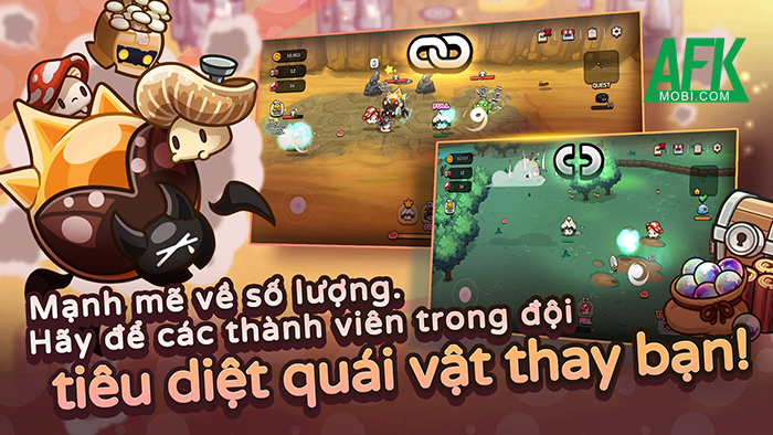 Mushroom Go mời bạn cùng các chiến binh nấm phiêu lưu chiến đấu với quái vật 4 Mushroom Go mời bạn cùng các chiến binh nấm phiêu lưu chiến đấu với quái vật 4