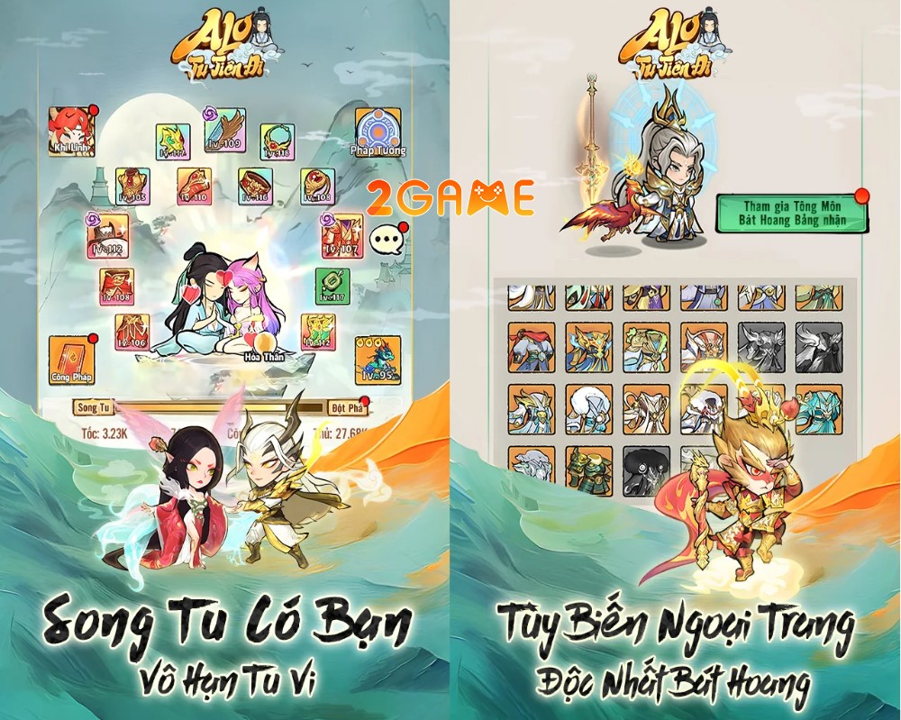 Trang phục xịn xò hấp dẫn trong game Alo Tu Tiên Đi