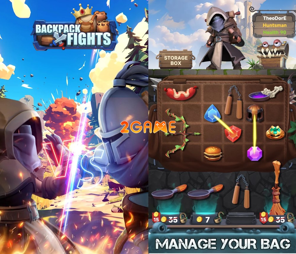 Backpack Fights: Battle Master – Dùng tất cả vật phẩm trong túi để tấn công kẻ địch backpack fights battle master 1