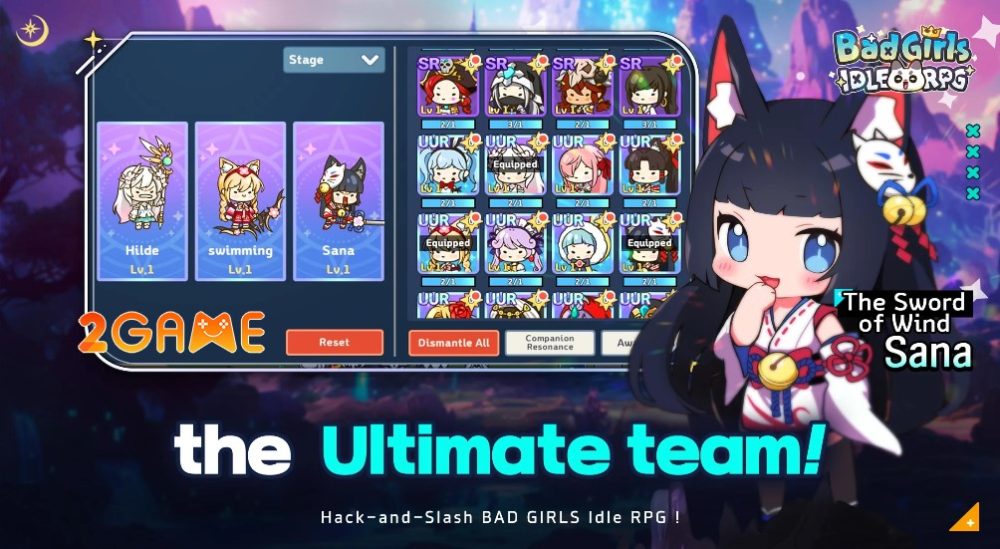 Game Bad Girls IDLE RPG có hơn 50 nhân vật nữ xinh đẹp đang chờ bạn chiêu mộ