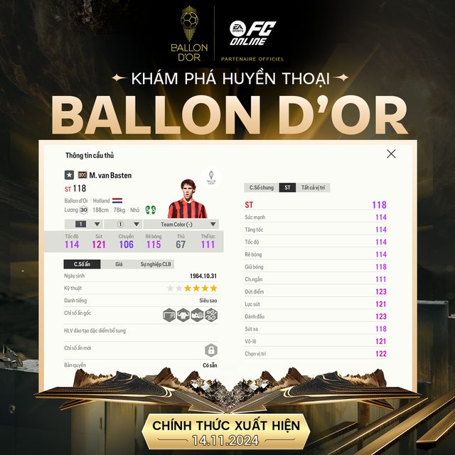 FC Online tung dòng thẻ Ballon d’Or tôn vinh dàn huyền thoại bóng đá thế giới- Ảnh 2. FC Online tung dòng thẻ Ballon d’Or tôn vinh dàn huyền thoại bóng đá thế giới- Ảnh 2.