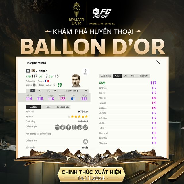 FC Online tung dòng thẻ Ballon d’Or tôn vinh dàn huyền thoại bóng đá thế giới- Ảnh 4. FC Online tung dòng thẻ Ballon d’Or tôn vinh dàn huyền thoại bóng đá thế giới- Ảnh 4.