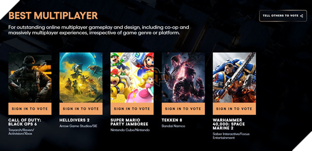 The Game Awards 2024: Tong Hop Danh Sach De Cu Theo Tung Hang Muc 13 The Game Awards 2024: Tổng Hợp Danh Sách Đề Cử Theo Từng Hạng Mục 13