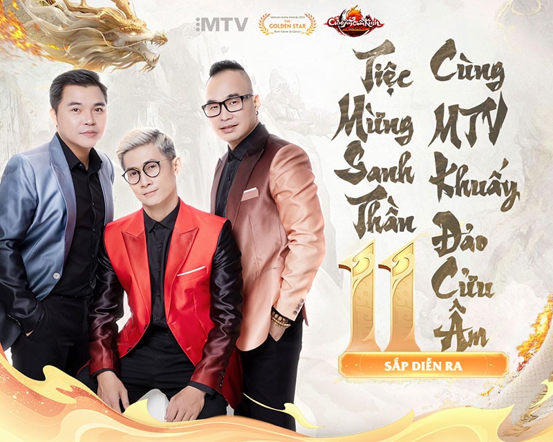 Cửu Âm Chân Kinh 11 tuổi: Lễ hội rộn ràng, săn lệnh bài vàng cùng MTV Band Cửu Âm Chân Kinh 11 tuổi: Lễ hội rộn ràng, săn lệnh bài vàng cùng MTV Band