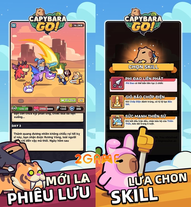 Capybara Go – Game phiêu lưu roguelike hoàn hảo cho người hâm mộ Capybara capybarago 1