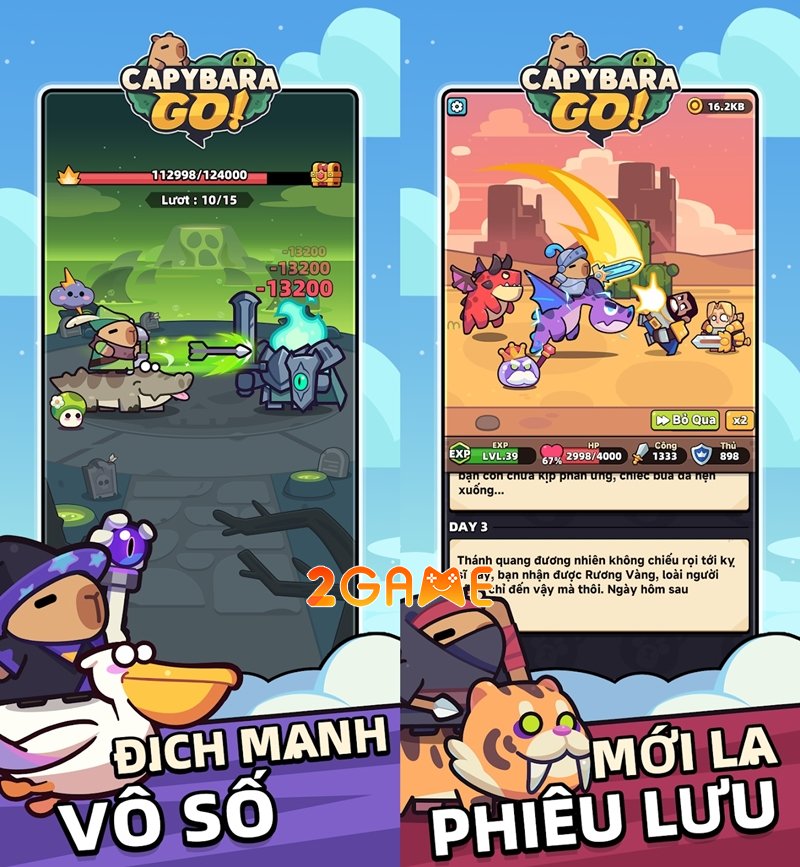 Capybara Go – Game phiêu lưu roguelike hoàn hảo cho người hâm mộ Capybara capybarago 3