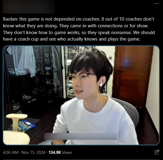 Cựu vương CKTG 2018 - Baolan có những phát biểu gây tranh cãi về vai trò của HLV trong LMHT Cựu vương CKTG 2018 - Baolan có những phát biểu gây tranh cãi về vai trò của HLV trong LMHT