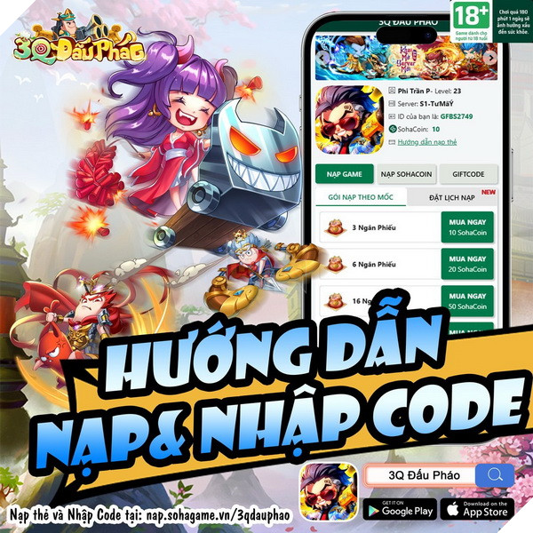 Huong dan cach nhap va tong hop Giftcode 3Q Dau Phao moi nhat nam 2024 2 Hướng dẫn cách nhập và tổng hợp Giftcode 3Q Đấu Pháo mới nhất năm 2024 2