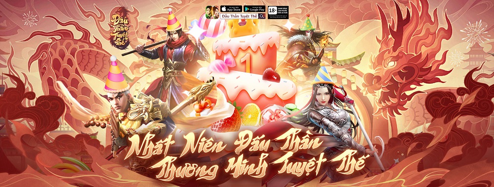 Ăn mừng sinh nhật 1 tuổi ngập trong quà cùng Đấu Thần Tuyệt Thế Vplay dauthantuyetthe sn1tuoi 1