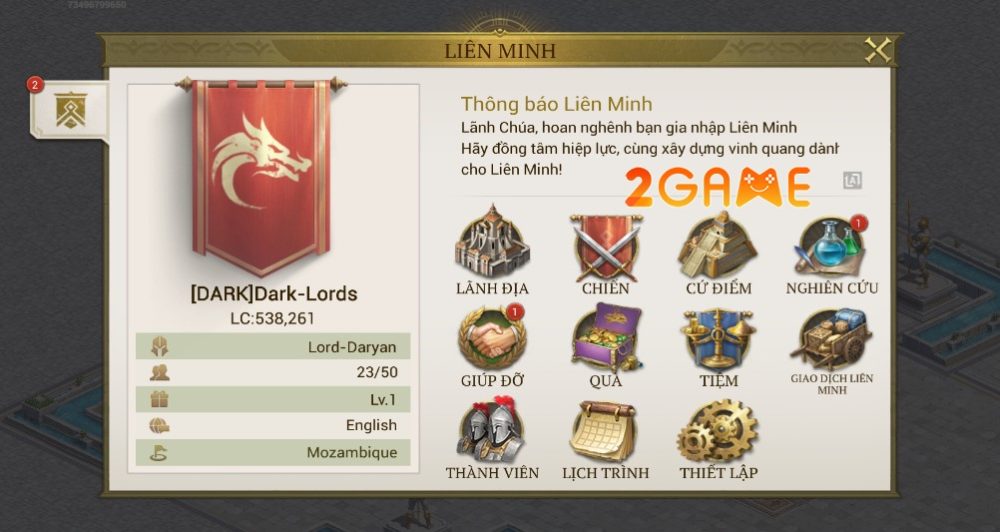 Gia nhập Liên Minh là việc ưu tiên trong game Đế Chế: Thời Đại Chinh Phục