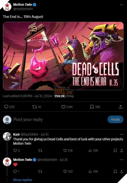 Dead Cells Chuan Bi Don Chao Ban Cap Nhat Cuoi Cung Sau 6 Nam Phat Hanh Dead Cells Chuẩn Bị Đón Chào Bản Cập Nhật Cuối Cùng Sau 6 Năm Phát Hành