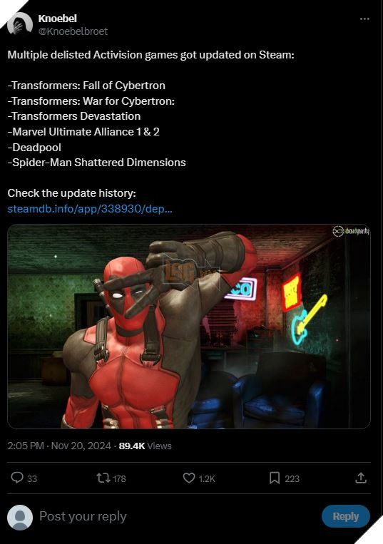 Deadpool Cung Nhieu Game Cu Khac Bat Ngo Duoc Cap Nhat Tren Steam Du Da Bi Go Bo 2 Deadpool Cùng Nhiều Game Cũ Khác Bất Ngờ Được Cập Nhật Trên Steam Dù Đã Bị Gỡ Bỏ 2