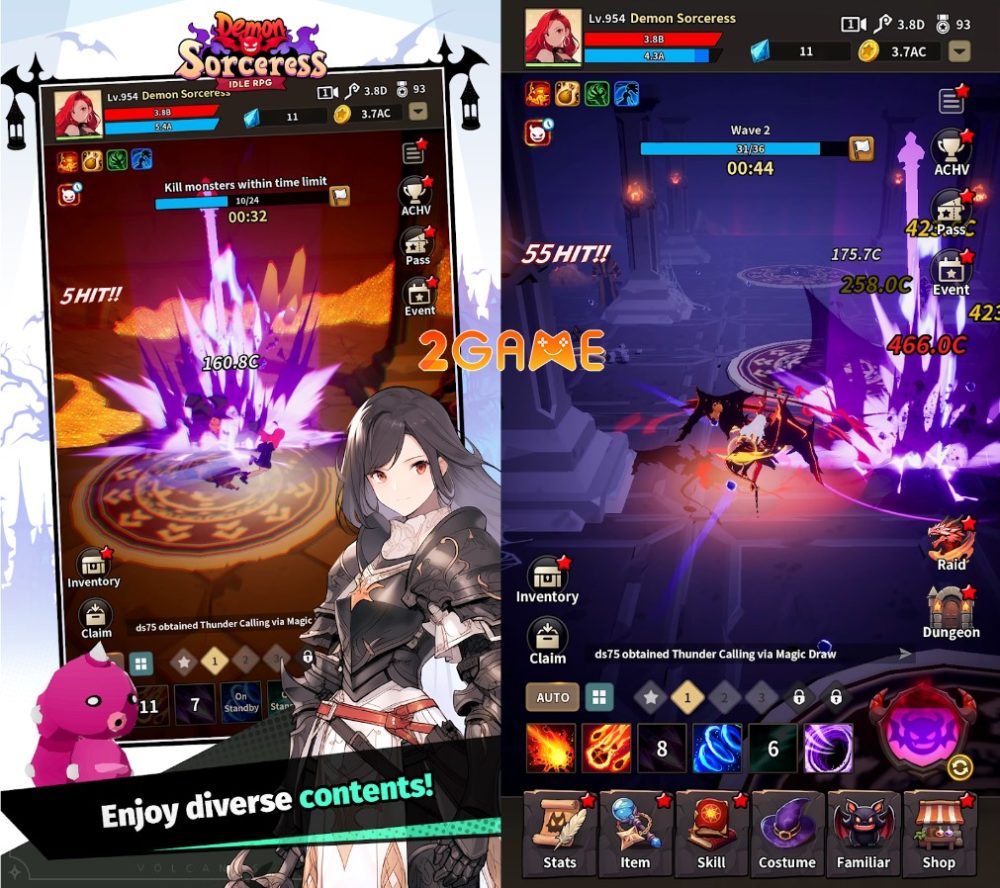 demon-sorceress-idle-rpg-4 Lối chơi chiến đấu hấp dẫn trong game Demon Sorceress Idle RPG