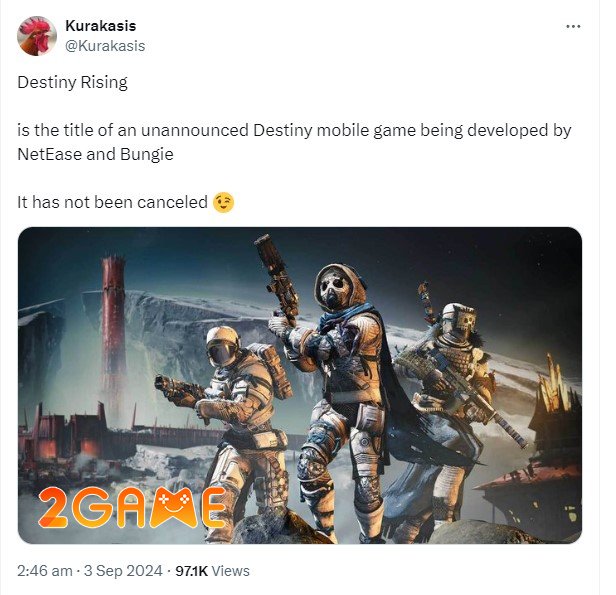 Destiny Rising Mobile được đồn đoán là vẫn đang được phát triển bởi Bungie và NetEase destinyrisingmobile 1