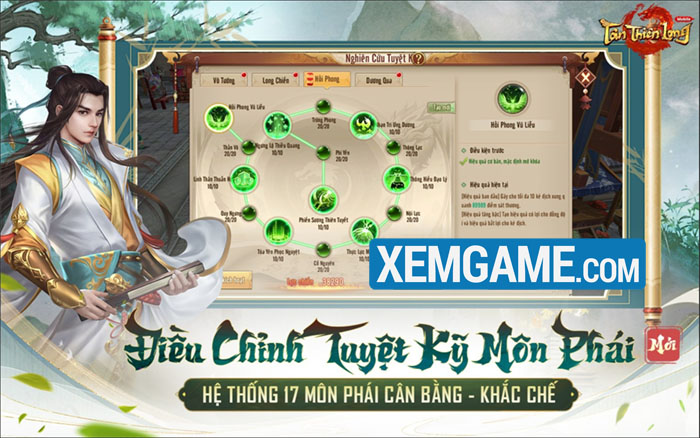 dieuchinhtuyetkimonphai Tỉ thí võ công giữa các môn phái Tân Thiên Long Mobile VNG cùng dàn tuyệt kỹ được thay đổi dieuchinhtuyetkimonphai