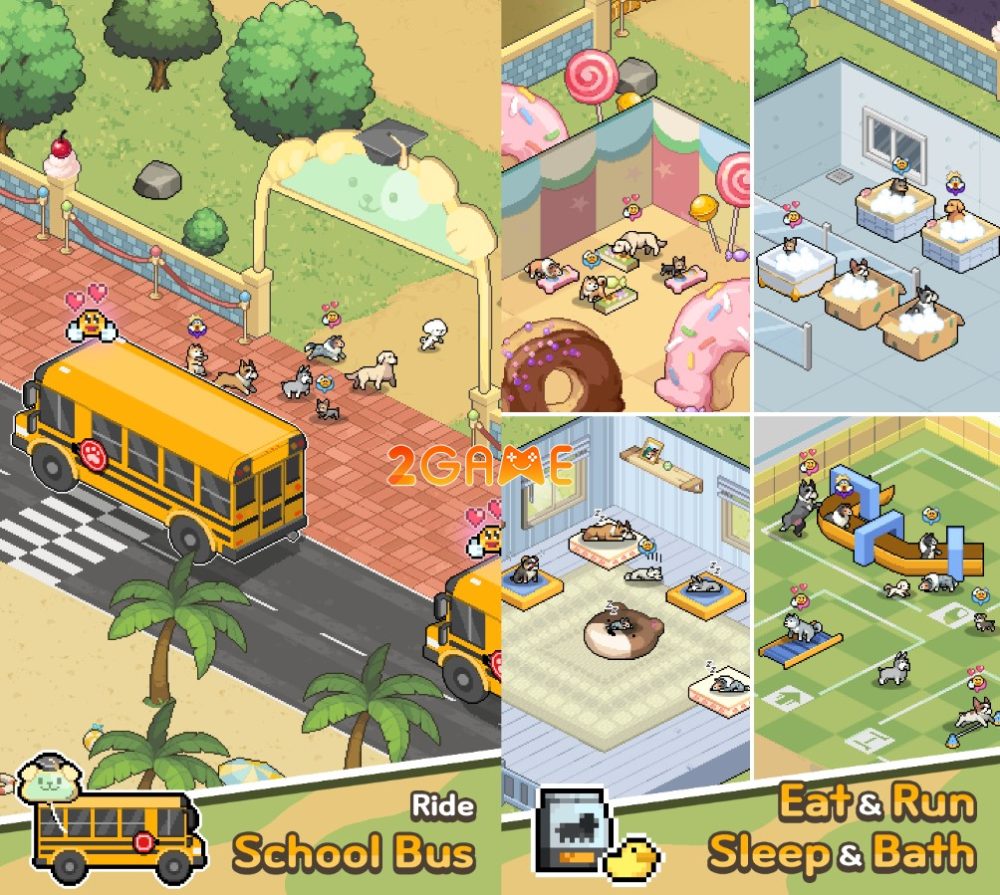 game mô phỏng quản lý Dog School Camp Idle