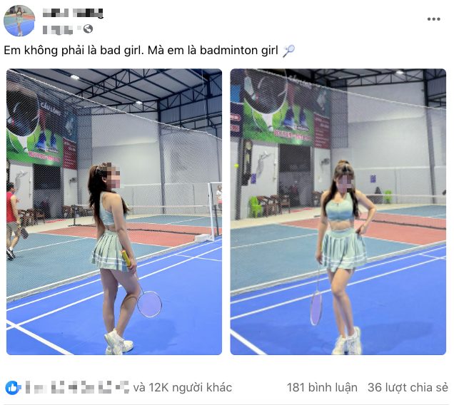 Khoe đường cong bốc lửa trên sân cầu lông, hot gymmer hút 12 nghìn lượt tương tác- Ảnh 1.