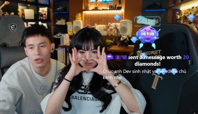 Hot girl Bảo Hân Helia tình tứ với bạn trai trên stream, bị dân mạng