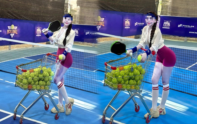Khoe đường cong trên sân Pickleball, cô gái nhận chỉ trích, bình luận kém duyên- Ảnh 2. Khoe đường cong trên sân Pickleball, cô gái nhận chỉ trích, bình luận kém duyên- Ảnh 2.