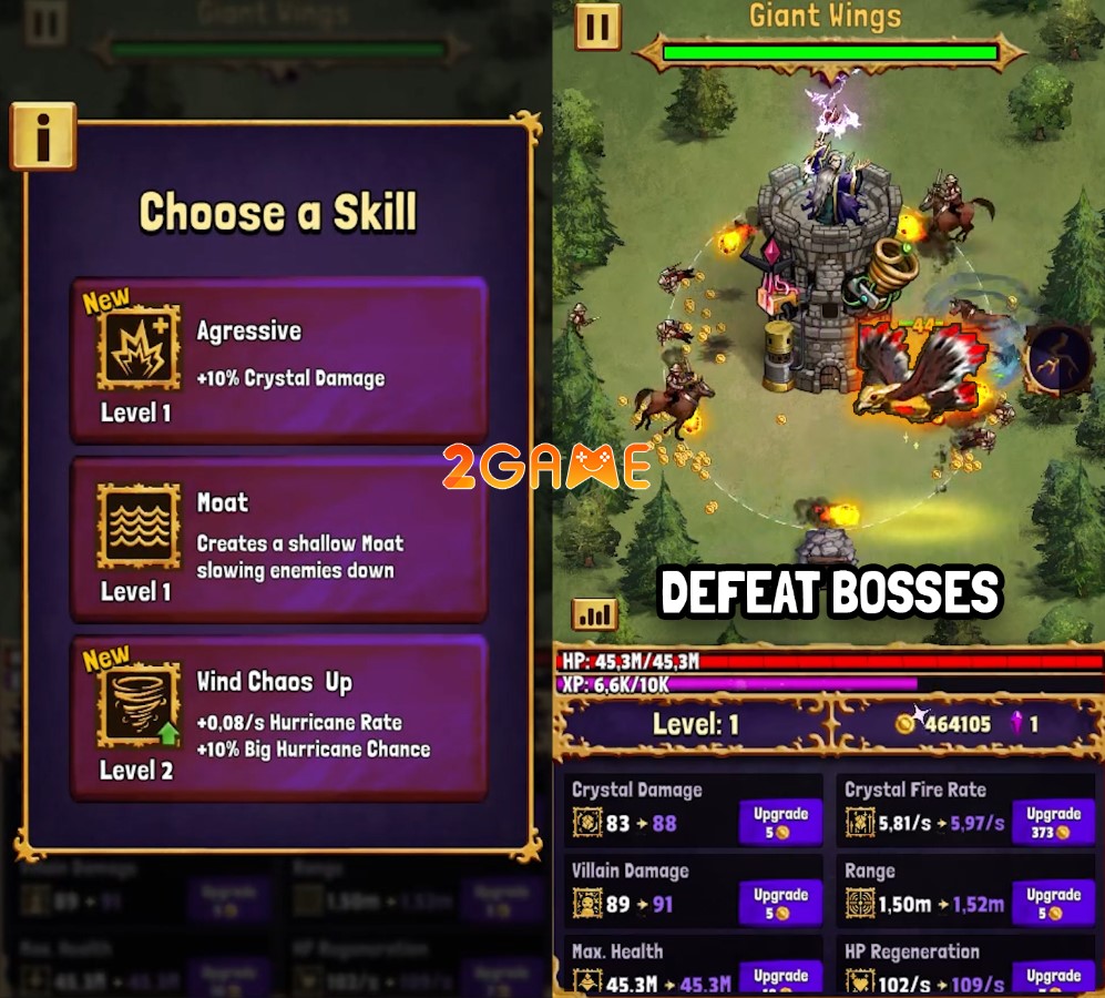 Lối chơi roguelike đơn giản trong game Evil Tower: Roguelike Defense