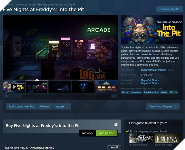 Game Five Nights at Freddy's Moi Vua Bat Ngo Ra Mat Early Access Tren Steam 2 Game Five Nights at Freddy's Mới Vừa Bất Ngờ Ra Mắt Early Access Trên Steam 2