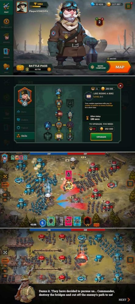 Bunker Wars: Game chiến thuật thời gian thực lấy bối cảnh Thế chiến I