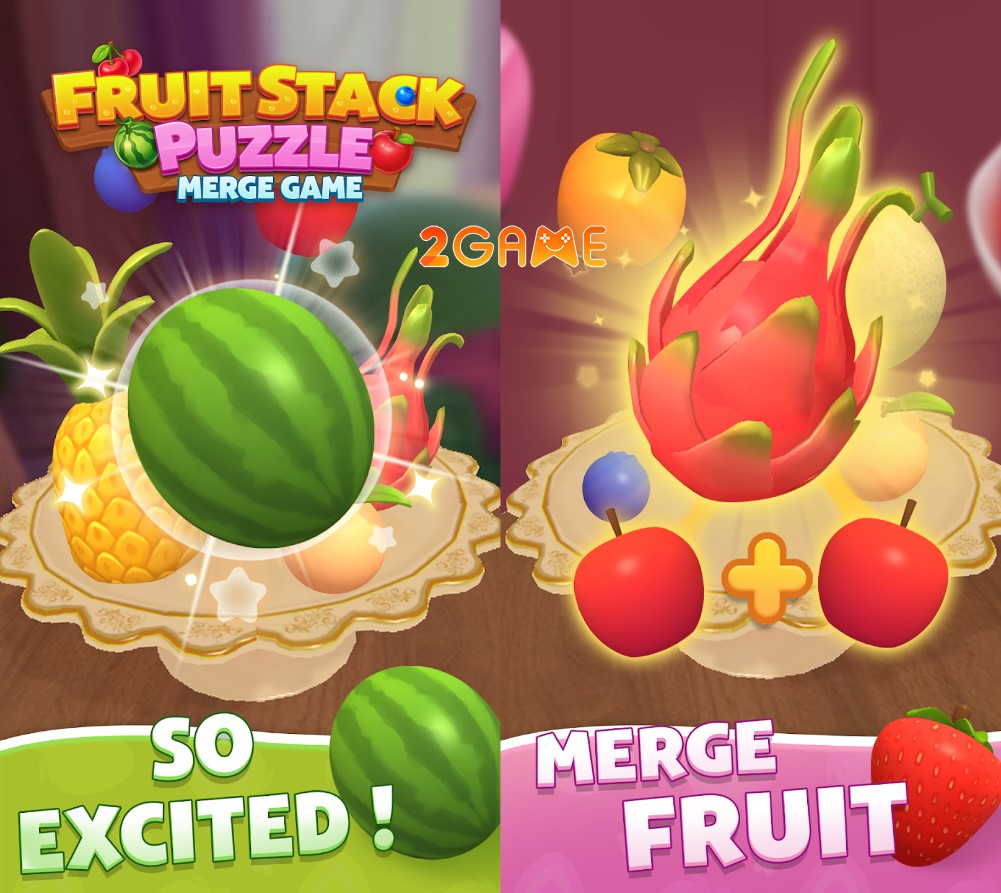 Fruit Stack Puzzle: Merge Game Lối chơi ghép trái cây