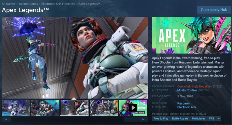Apex Legends nhận bão review tiêu cực vì bào tiền người chơi gamehub apex legends 2