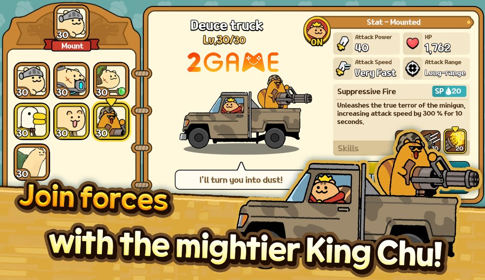 Cùng Vua Chuột bảo vệ vương quốc Hamster trong game Go Go Chu go go chu 4