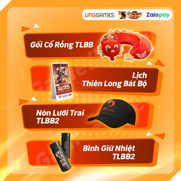Den Zalopay Year End Fes 2024, Nhan Qua Lien Tay Tu Thien Long Bat Bo VNG 4 Đến Zalopay Year End Fes 2024, Nhận Quà Liền Tay Từ Thiên Long Bát Bộ VNG 4
