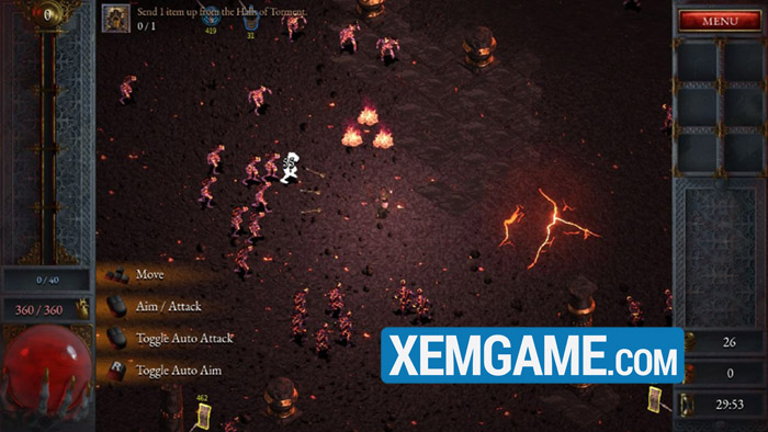 Halls of Torment mang đến lối chơi kết hợp đầy thú vị giữa Vampire Survivors và Diablo halls of torment gioi thieu game 1