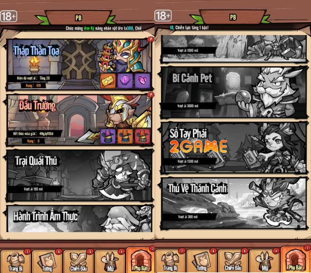 Ngập tràn hoạt động trong tựa game Idle RPG Hầu Ca Đi Đâu Đấy mới ra mắt này