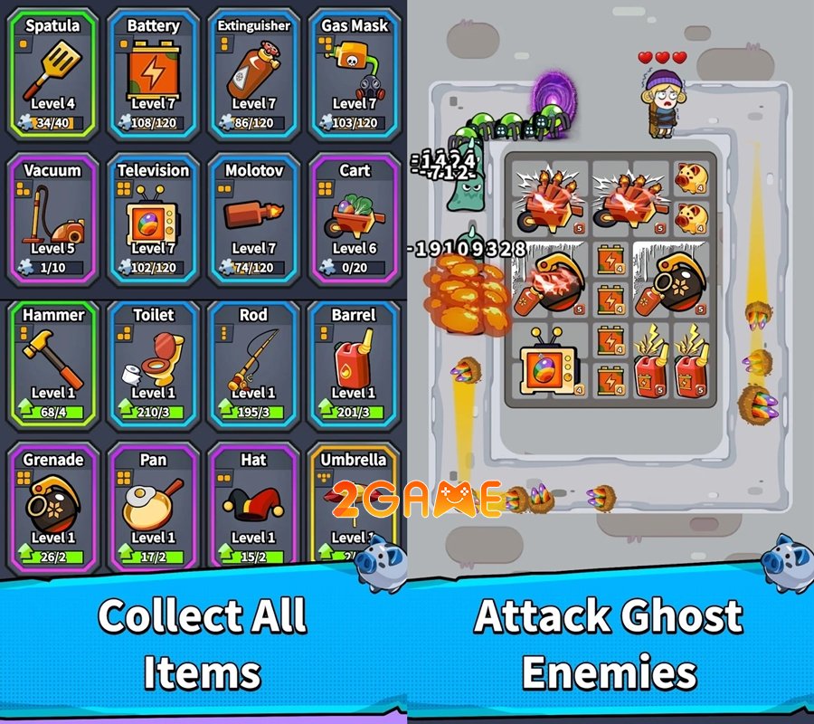 haunted-mansion-merge-defense-4 Haunted Mansion: Merge Defense – Hợp nhất các đồ dùng gia đình kỳ quặc để đuổi ma haunted mansion merge defense 4