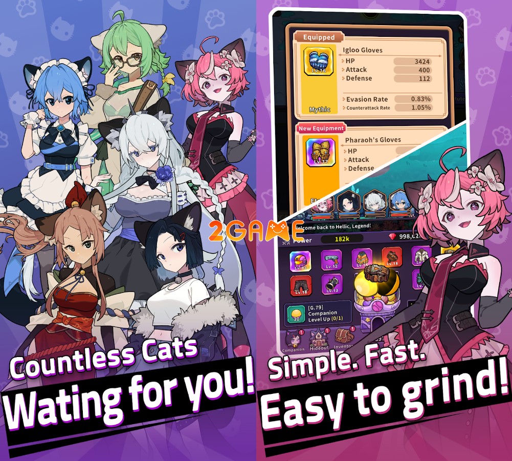 hellic-idle-rpg-1 Hellic: Idle RPG – Game nhàn rỗi cùng các cô nàng Miêu Nữ quyến rũ hellic idle rpg 1