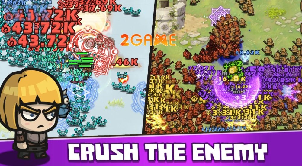 heroes-go-survivor-1 Tham gia vào những trận chiến với hàng trăm quái vật trên bản đồ Heroes Go: Survivor