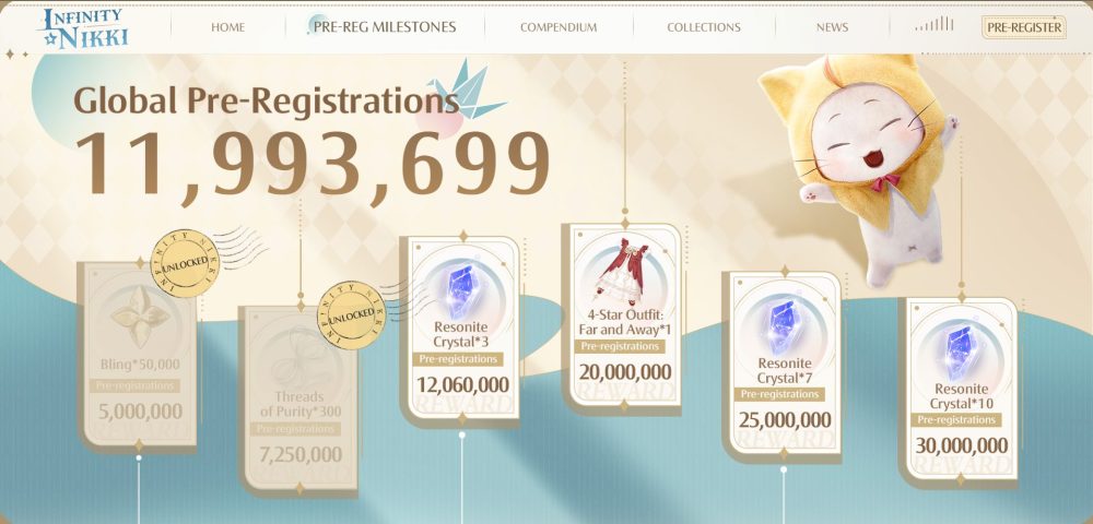 Infinity Nikki mở đăng ký trước khiến cộng đồng game thủ