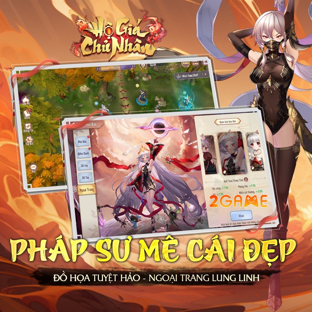 Dàn nhân vật anime cực hot với những bộ trang phục siêu xịn trong game Hộ Giá Chủ Nhân